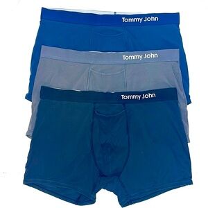 Tommy John | 3 Pair - Blue Gray Black Men's Boxer Briefs - Cool Cotton | Size XL